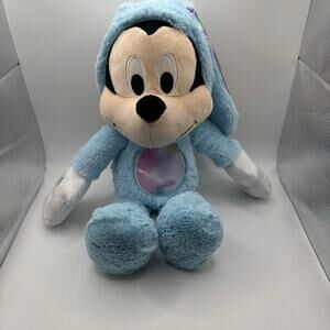 Disney Large Plush Mickey Mouse 17" Blue With Tie-Dye, Just Play. Very Clean.